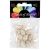 Plastic Bird Eggs .5 Inch 12 Per Pkg Beige W Per Brown Speckles