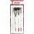 Dina Wakley Media Brushes 4 Per Pkg Round 3 Fine Point 6 Flat .75 inch and 1 inch 