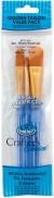 Crafters Choice Gold Taklon Filbert Per Wash Brush Set 3 Per Pkg