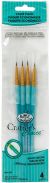 Crafter s Choice Black Taklon Round Brush Set 4 Pk