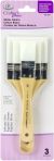 Crafters Choice White Taklon Large Flat Brush Variety Set 3 Per Pkg