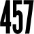 Permanent Adhesive Vinyl Numbers 6 Inch 48 Per Pkg Black