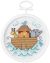 Janlynn Mini Counted Cross Stitch Kit 2.5 inch Round Noah s Ark 18 Count 