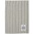 Dunroven House Cream Ticking Stripe Tea Towel 20 inch X28 inch Black Stripe