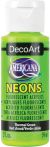 Americana Neons Fluorescent Acrylic Paint 2oz Thermal Green