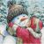 Dimensions Gold Petite Counted Cross Stitch Kit 6 inch X6 inch A Kiss For Snowman 18 Count 