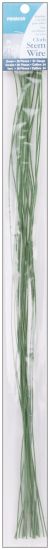 Cloth Covered Stem Wire 24 Gauge 18 inch 20 Per Pkg Green