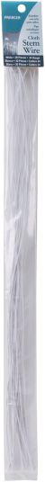 Cloth Covered Stem Wire 24 Gauge 18 Inch 20 Per Pkg White