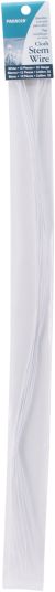 Cloth Covered Stem Wire 32 Gauge 18 inches White Weight is 0.06