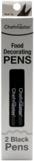 Chefmaster Dual Tip Food Decorating Pens 2 Per Pkg Black