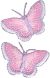 Wrights Iron On Appliques 2 Per Pkg Butterflies