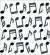 Jolees Cabochon Dimensional Repeat Stickers Music Notes