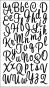Sticko Alphabet Stickers Sweetheart Script Small Glitter Black