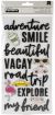 Chasing Adventures Thickers Stickers 5.5 Inch X11 Inch 62 Per Pkg Phrase and Icon Per Black Foam