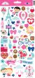 Doodlebug Cardstock Stickers 6 inch X13 inch French Kiss Icons