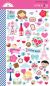 Doodlebug Mini Cardstock Stickers 2 Per Pkg French Kiss