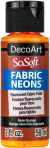 SoSoft Fabric Neons Acrylic Paint 2oz Neon Orange