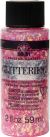 FolkArt Glitterific Neon Glitter Paint 2oz Neon Pink