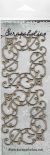 Scrapaholics Laser Cut Chipboard 1.8mm Thick Iron Brocade Corner 4 Per Pkg 2.5 Inch X2.5 Inch