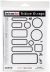 Darkroom Door Cling Stamps 7.3 inch X5.1 inch Lots Of Labels