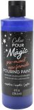 American Crafts Color Pour Magic Pre Mixed Paint 8oz Sapphire
