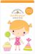 Doodlebug Doodle Pops 3D Stickers Birthday Girl Hey Cupcake