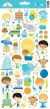 Doodlebug Cardstock Stickers 6 inch X13 inch Party Time Icons