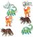 Eyelet Outlet Shape Brads 12 Per Pkg Dinosaur