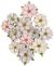 Prima Marketing Mulberry Paper Flowers Glittery Sno with Sugar Cookie