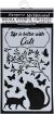 Stamperia Stencil 4.72 Inch X9.84 Inch Life Is Better With Cats Orchids And Cats