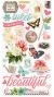 Simple Vintage Cottage Fields Chipboard Stickers 6 inch X12 inch 