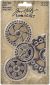Idea Ology Metal Industrial Gears 1.5 inch To 3 inch 4 Per Pkg Antique Nickel