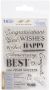 Couture Creations Sentiment Stamp Set 3.1 Inch X4.5 Inch Co