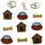 Eyelet Outlet Shape Brads 12 Per Pkg Kennel Mix