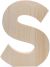 Hampton Art Chunky Wood Letter 8 inch S
