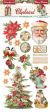 Stamperia Adhesive Chipboard 6 Inch X12 Inch Classic Christmas