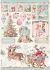 Stamperia Rice Paper Sheet A4 Sleigh Pink Christmas