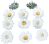 Eyelet Outlet Shape Brads 12 Per Pkg White Daisy