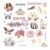 Hello Pink Autumn Cardstock Ephemera 28 Per Pkg W Per Foiled Accents