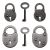 Idea Ology Metal Adornments 6 Per Pkg Locks and Keys