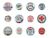Idea Ology Mini Flair Buttons 12 Per Pkg Christmas