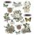 Simple Vintage Weathered Garden Layered Stickers 1