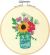 Dimensions Embroidery Kit 6 inch Round Floral Jar