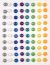 Craft Consortium Adhesive Enamel Dots 80 Per Pkg Wildflower Meadow