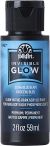 Folkart Invisible Glow Acrylic Paint 2oz Blue Beam