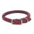 Circle T Oak Tanned Leather Round Dog Collar Red 14 inch Neck