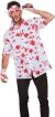 Halloween Wholesalers Mens Zombie Costume Shirt for Men, XL/L White,red