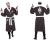 Halloween Wholesalers Striped Robe (Black & White)