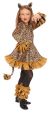 Living Fiction Feisty Leopard 4Pc Girl Costume Tan Medium 8 10