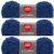 Spinrite Red Heart Scrubby Yarn Royal Pack of 3 Skein